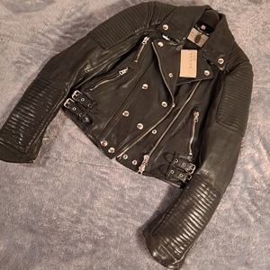 SALE PENDING-Burberry Brit Iconic Leather Biker Jacket